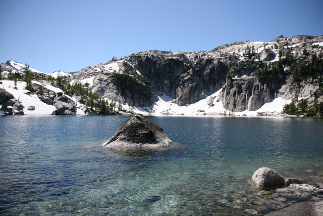 Lake Viviane and Excalaber Rock